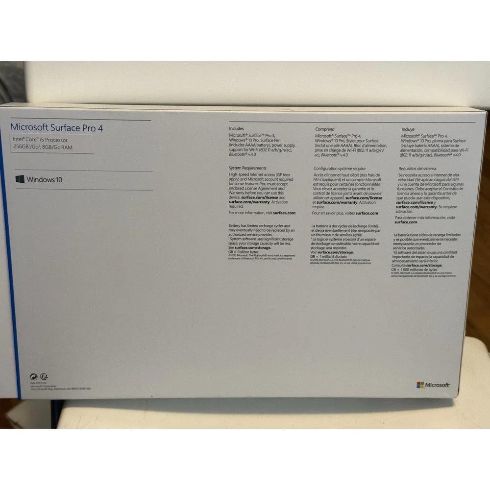 Surface Pro 5 i5-6300U 8GB‎ RAM 256 SSD w/ Keyboard And Box, No Pen